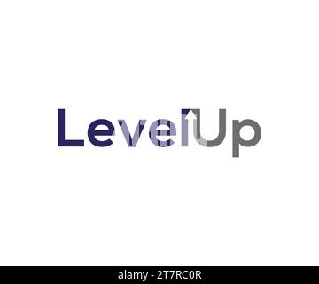 levelup logo design Stock Vector