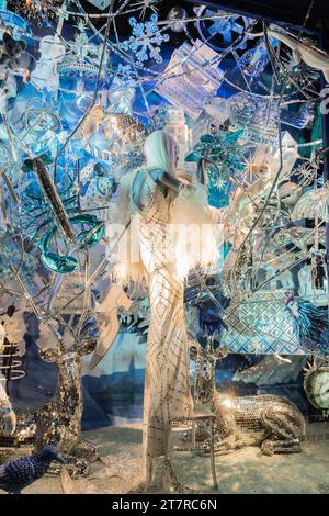 New York, USA. 16th Nov, 2023. View of the holiday windows of Bergdorf Goodman in New Yokr on November 16, 2023 during unveiling. (Photo by Lev Radin/Sipa USA) Credit: Sipa USA/Alamy Live News Stock Photo