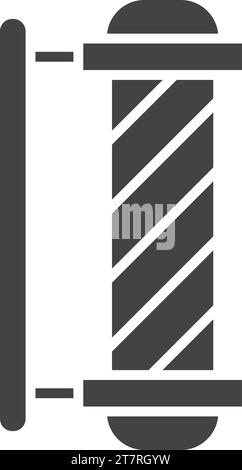 barber pole line icon, outline symbol, vector illustration, concept ...