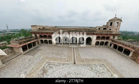Sheesh Mahal (Lahore Fort)360 degree panorama aerial view. Stock Photo
