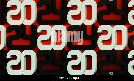 Calendar header number 2024 on colorful  background. Happy new year 2024 colorful background. Stock Photo