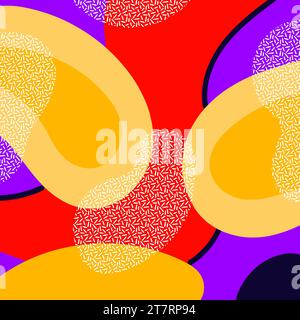 Creative geometric colorful bright background. pattern with abstract elements and dynamic shapes. Compositions of colored spots. Template for design Stock Vector