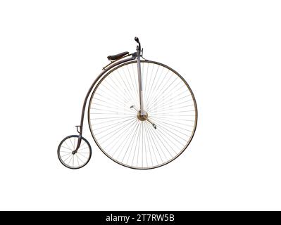 vintage bicycle isolated on white background Stock Photo