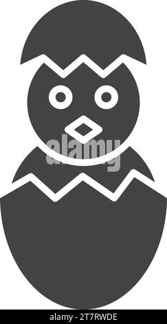 Hatched Egg icon vector image. Stock Vector