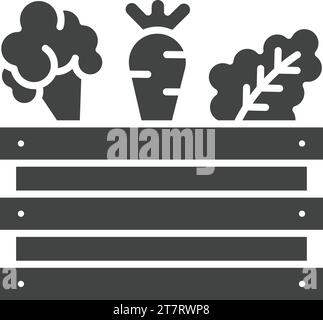 Harvested Vegetable icon vector image. Stock Vector