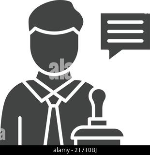 Legal Advisor icon vector image. Stock Vector