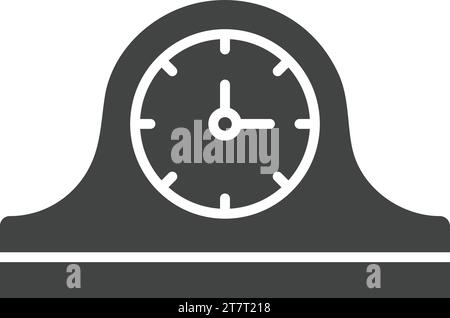 Mantelpiece Clock icon vector image. Stock Vector