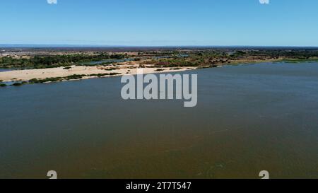 sao Francisco River in Bahia barra, bahia, brazil - october 1, 2023: aerial view of the Sao Francisco River in Bahia. BARRA BAHIA BRAZIL Copyright: xJoaxSouzax 011023JOA4312910 Credit: Imago/Alamy Live News Stock Photo