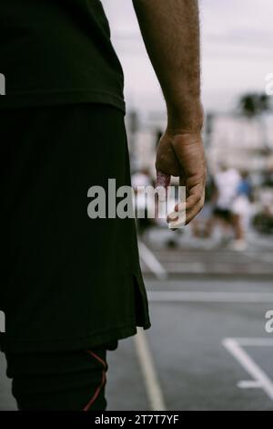 Man at a CrossFit competition. Stock Photo