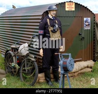 WW2 Air Raid Warden And Bomb Shelter At Imperial War Museum, Duxford ...