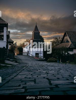 Holloko is a village in northern Hungary, located in Nograd County. The village, which was constructed in the 13th century. Stock Photo