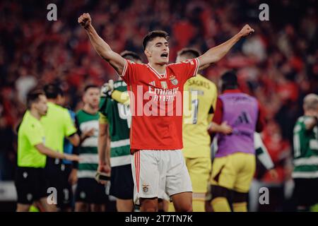 Antonio Silva  during Liga Portugal 23/24 game between SL Benfica and Sporting CP at Estadio Da Luz, Lisbon, Portugal. (Maciej Rogowski) Stock Photo