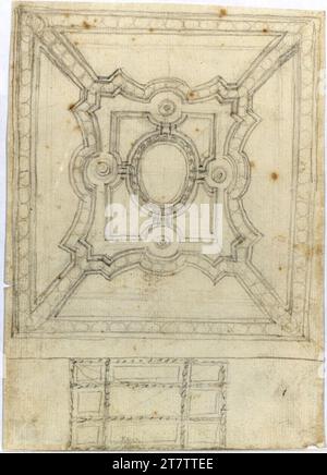 Francesco Borromini (Entwerfer in) Rome, Palazzo Falconieri, vault studies. Paper, fine; Graphite sketch; Sketches in graphite Stock Photo