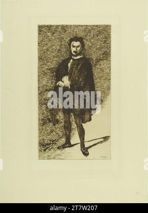 Edouard Manet Thirty water - strong original; The tragic actor. etching 1866 / 1905 , 1866/1905 Stock Photo