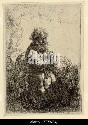 The Holy Hieronymus in prayer, Rembrandt van Rijn (Follower of