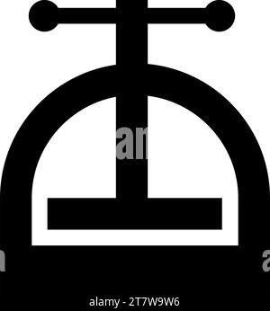 Manual press icon black color vector illustration image flat style simple Stock Vector