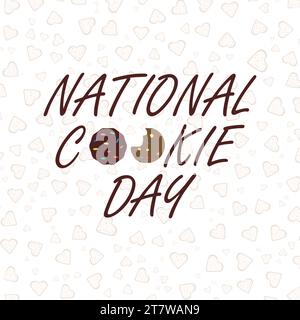 National Cookie Day Banner Background vector illustration.Cookie Day Poster, December 4. Important day. Stock Vector