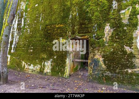 Wolf's Lair/Wolfsschanze a town of bunkers surrounded by forest, lakes and swamps. This is Adolf Hitler's largest and most recognizable field command. Stock Photo