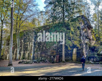 Wolf's Lair/Wolfsschanze a town of bunkers surrounded by forest, lakes and swamps. This is Adolf Hitler's largest and most recognizable field command. Stock Photo