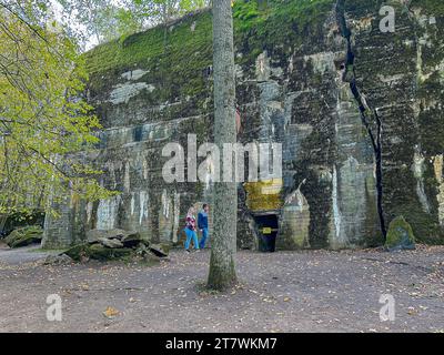 Wolf's Lair/Wolfsschanze a town of bunkers surrounded by forest, lakes and swamps. This is Adolf Hitler's largest and most recognizable field command. Stock Photo
