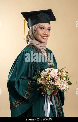 graduation muslim dress Female lady posing in attire Stock Photo Occasion: Party & Cocktail