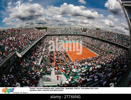 TENNIS - ROLAND-GARROS 2008 - PARIS (FRA) - 25/05/2008 - PHOTO : LOIC BARATOUX / DPPI GENERAL VIEW - PHILIPPE CHATRIER COURT Stock Photo