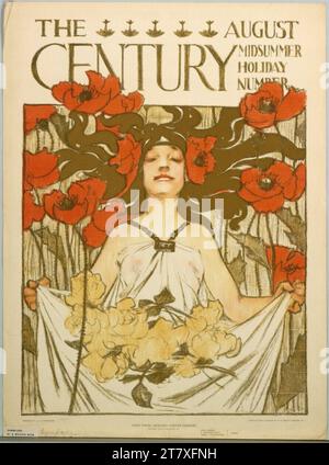 Frank X. Leyendecker THE CENTURY; AUGUST; MIDSUMMER HOLIDAY NUMBER. Algraphy 1896 (1897?) , 1896 Stock Photo