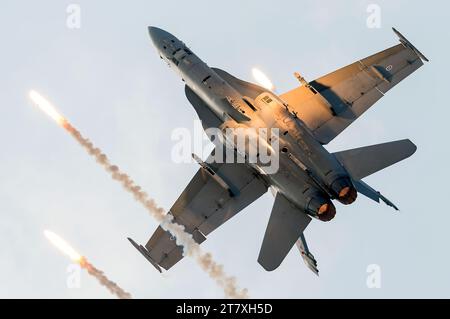 Finland Air Force F-18C Hornet Reg.: HN-415 Radom - Sadkow (EPRA) Poland on August 27, 2023. Photo by Lukasz Brzoska Stock Photo
