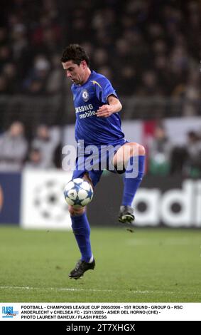 FOOTBALL - CHAMPIONS LEAGUE CUP 2005/2006 - 1ST ROUND - GROUP G - RSC ANDERLECHT v CHELSEA FC - 23/11/2005 - ASIER DEL HORNO (CHE) - PHOTO LAURENT BAHEUX / FLASH PRESS Stock Photo