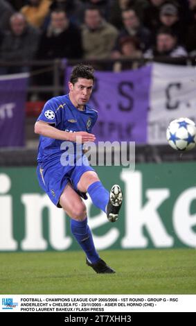 FOOTBALL - CHAMPIONS LEAGUE CUP 2005/2006 - 1ST ROUND - GROUP G - RSC ANDERLECHT v CHELSEA FC - 23/11/2005 - ASIER DEL HORNO (CHE) - PHOTO LAURENT BAHEUX / FLASH PRESS Stock Photo