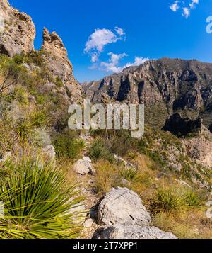 The Guadalupe Mountain Range Above McKittrick Canyon on The Notch Trail ...