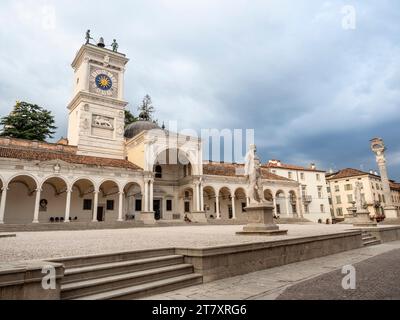 Loggia of San Giovanni with clock tower, Piazza della Liberta, Udine, Friuli Venezia Giulia, Italy, Europe Stock Photo