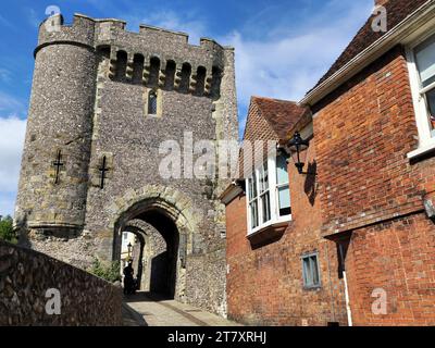 Castle Gate, Lewes, East Sussex, England, United Kingdom, Europe Stock Photo
