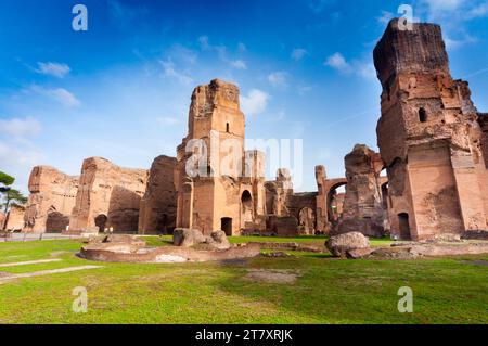 Exterior, Baths of Caracalla, UNESCO World Heritage Site, Rome, Latium (Lazio), Italy, Europe Stock Photo