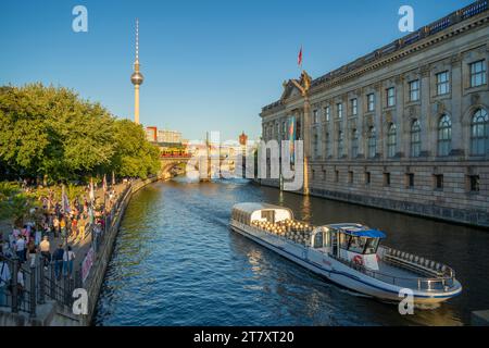 View of River Spree and Bode Museum, Museum Island, UNESCO World Heritage Site, Berlin Mitte district, Berlin, Germany, Europe Stock Photo