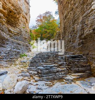 The Deep Terraced Walls of Devils Hall, Guadalupe Mountains National Park, Texas, USA Stock Photo
