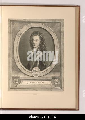 Gerard Edelinck (Engraver) Portrait James Francis Edward Stuart. Copper engraving, etching 1660-1707 , 1660/1707 Stock Photo