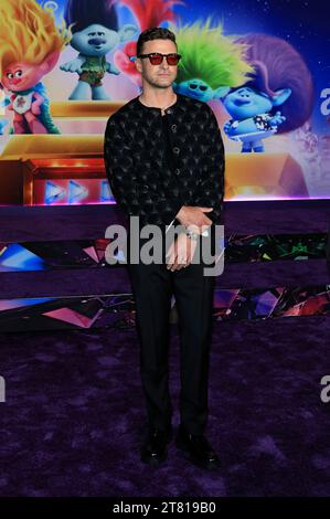 Justin Timberlake beim Special Screening des Animationsfilms 'Trolls Band Together / Trolls - Gemeinsam Stark' im TCL Chinese Theatre. Los Angeles, 15.11.2023 Stock Photo