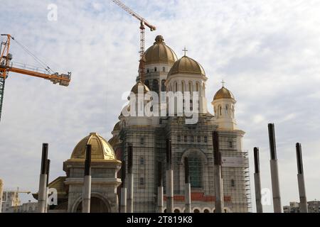 Orthodox Cathedral of National Salvation (Catedrala Mantuirii Neamului) under construction, Cotroceni, Historic Centre, Bucharest,Romania, Europe Stock Photo