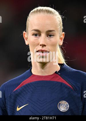 AMSTERDAM - Amalie Vangsgaard of Paris Saint-Germain. during the UEFA Women's Champions League Group C match between Ajax Amsterdam and Paris Saint Germain at the Johan Cruijff ArenA on November 15, 2023 in Amsterdam, Netherlands. ANP | Hollandse Hoogte | GERRIT VAN COLOGNE Stock Photo