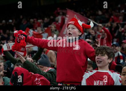 Parken, Copenhagen, Denmark. 17th Nov, 2023. Denmark versus Slovenia, at Parken, Copenhagen, Denmark. Ulrik Pedersen/CSM (Credit Image: © Ulrik Pedersen/Cal Sport Media). Credit: csm/Alamy Live News Stock Photo