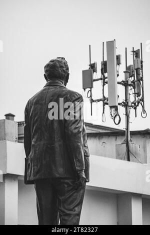 Estatua al Inmigrante Español, statue of the spanish migrant to Mexico, Heroica Veracruz, Veracruz, 2022 Stock Photo