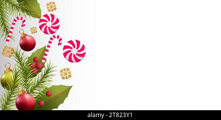 horizontal banner with copy space area for Christmas Stock Vector