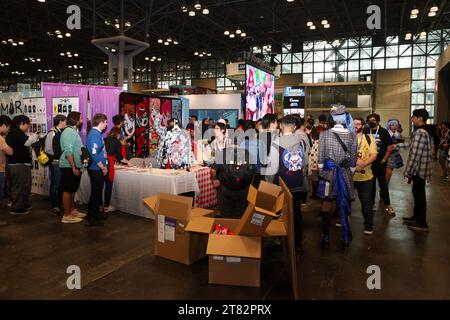 New York City, United States. 17th Nov, 2023. People browse the Anime NYC exhibition hall at the Jacob Javits Center on October 17, 2023 in New York City. (Photo by Gordon Donovan/NurPhoto) Credit: NurPhoto SRL/Alamy Live News Stock Photo