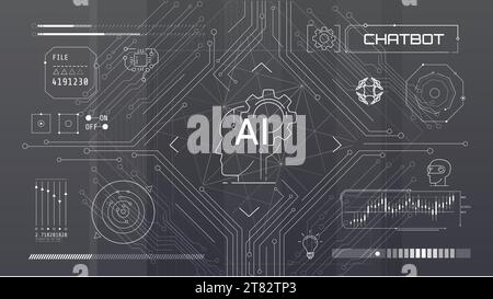 Infographics on the topic of future technologies. Stock Vector
