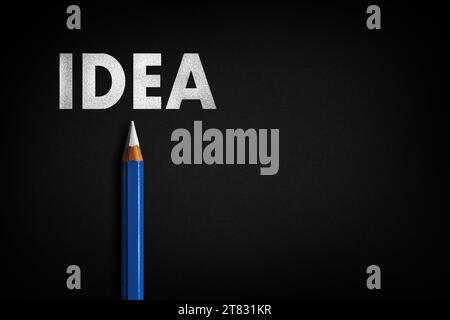 Goal.Hand writing with pencil on Black chalkboard Stock Photo
