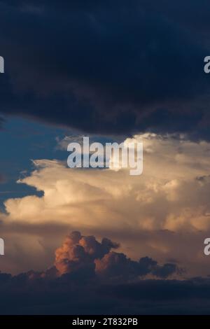 Dramatic cloudscape with an evening sky in Kanagawa, Japan Stock Photo