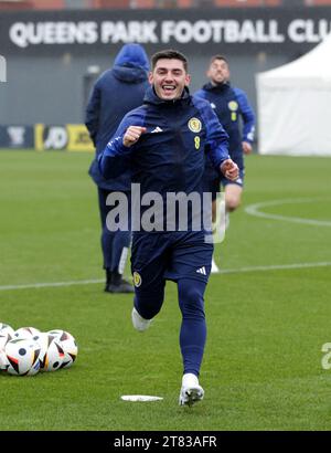 Scotland's Billy Gilmour during a training session at Lesser Hampden, Glasgow. Picture date: Saturday November 18, 2023. Stock Photo