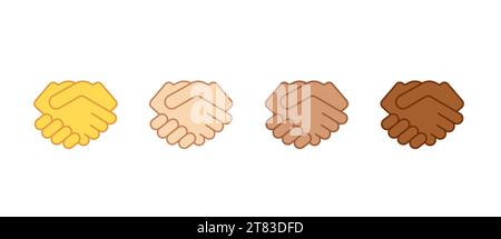 Handshake emoji vector isolated illustration. Handshake emoticon
