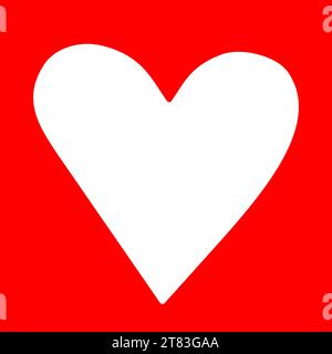 Red Heart shape, Love, Romance or valentine's day concept. vector illustration Stock Vector